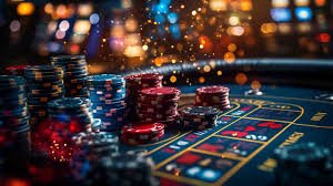 Tampilan Roulette hompimpa dengan roda fisik yang terlihat jelas dan antarmuka taruhan interaktif